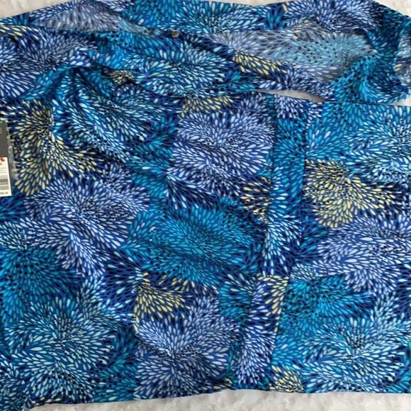 The Limited Blue Cold Shoulder Long Split Sleeve Wide Leg Jumpsuit Size M/NWT - Picture 8 of 10